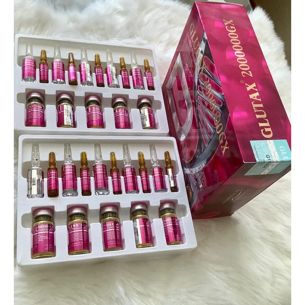 Italian IV Glutathione Injection Glutax 2000000 Glutax 750000 Glutax 70000 Lightening Whitening Skin Care Cindella Luthionecell Absorption Injection Products