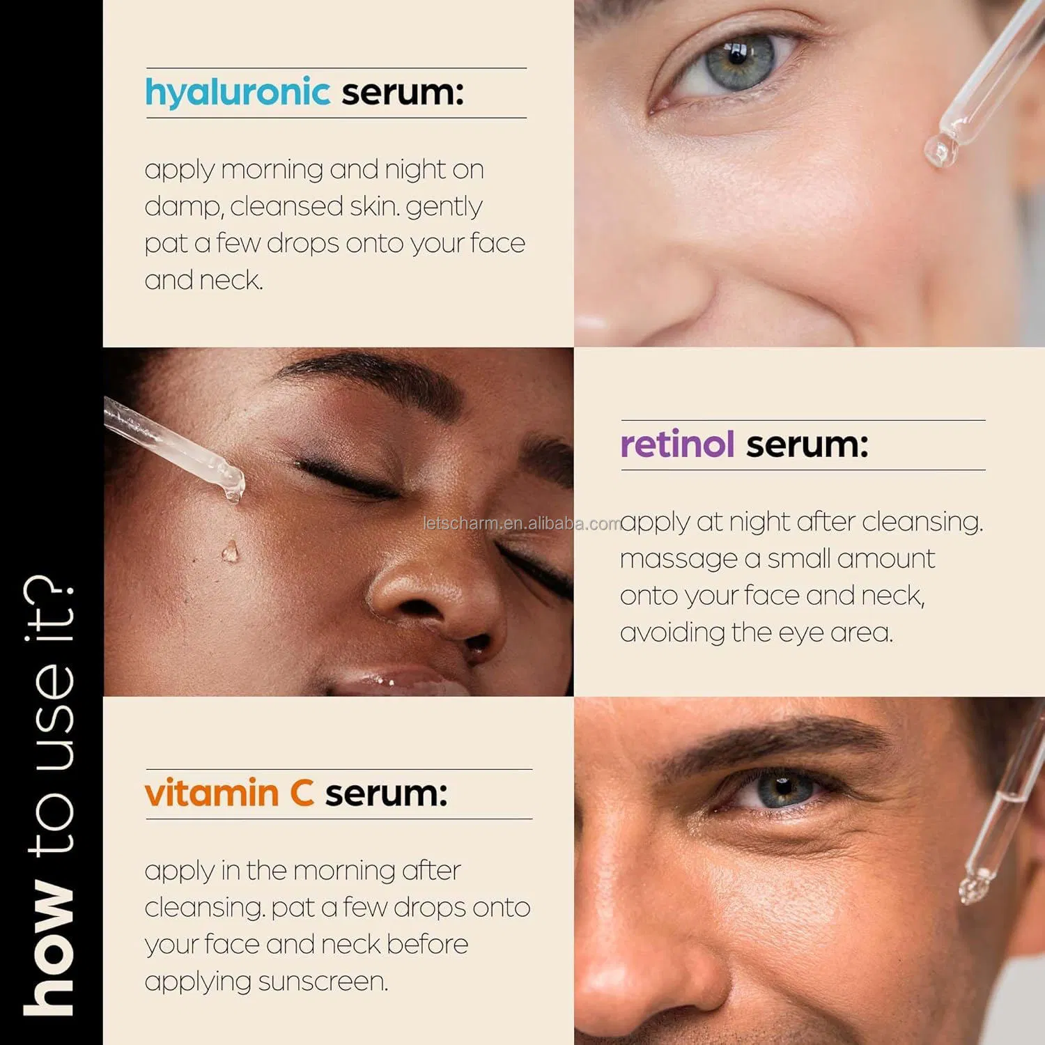 Ls129 OEM/ODM Private Label Natural Retinol Vitamin C Serum - Anti-Aging Brightening Treatment