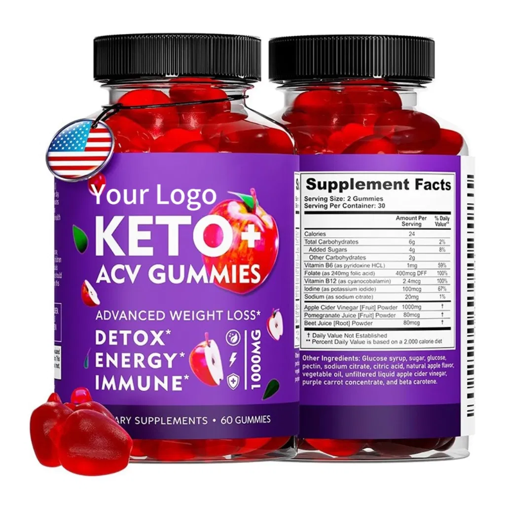 OEM Private Label Apple Vinegar Soft Gummies Detox &amp; Cleanse Digestive Health