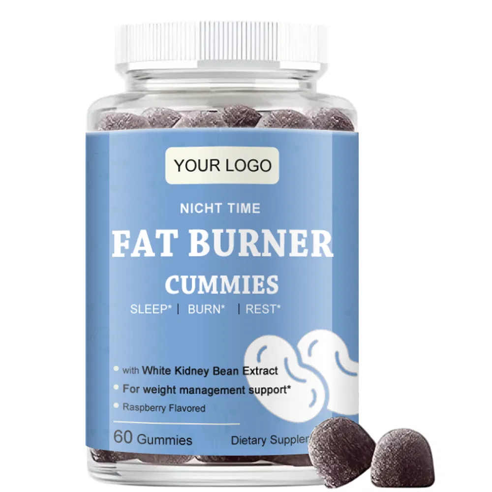 OEM ODM Custom Nighttime Fat Burning Gummies for Metabolism Support, Sleep Aid and Slimming Soft Gel Supplements