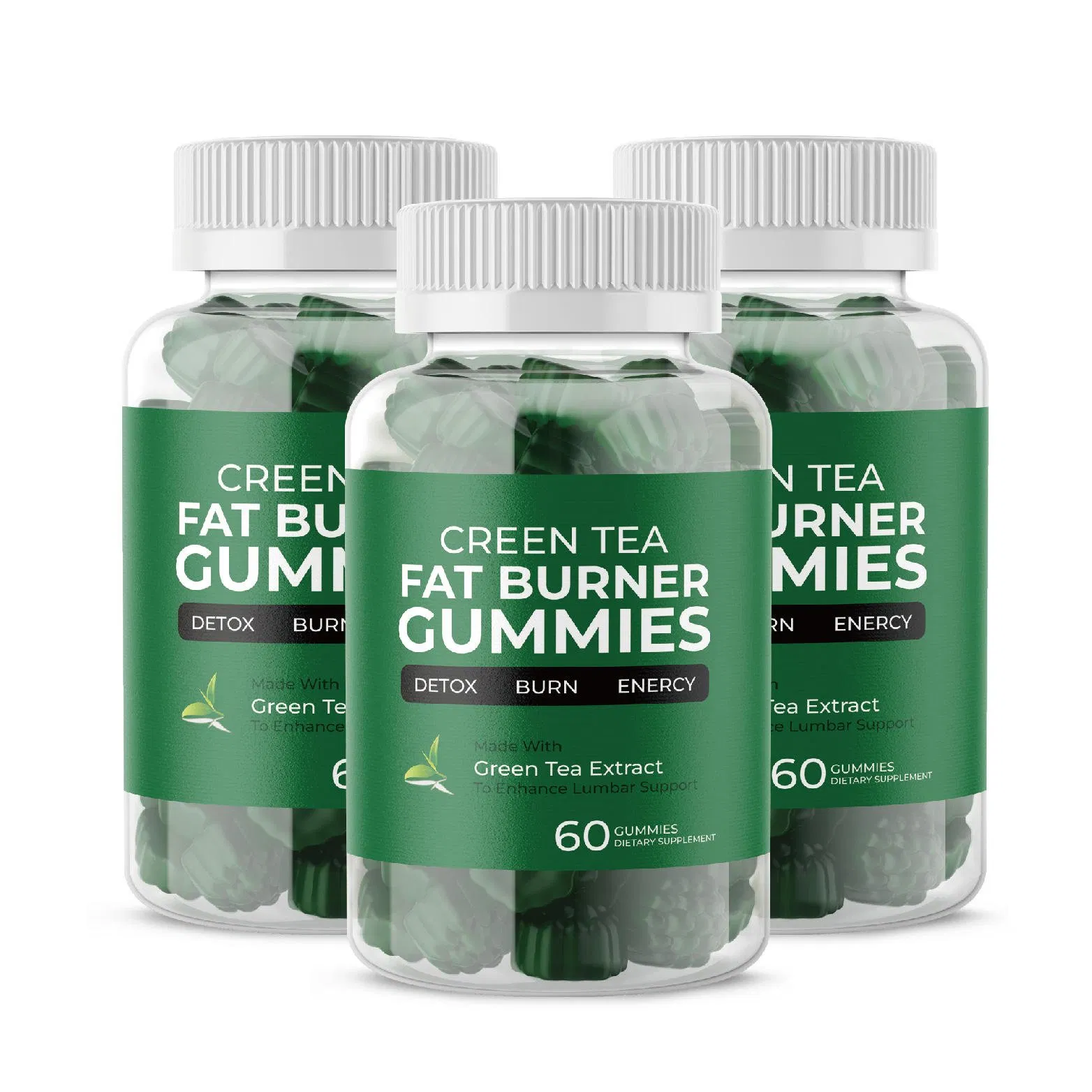 OEM Natural Green Tea Gummies Candy for Beauty Slimming and Weight Management Supplements