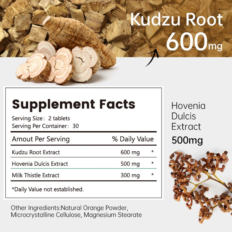 Custom Milk Thistle Tablet with Kudzu Root, Hovenia Dulcis Chinese Herb Extract Supplement
