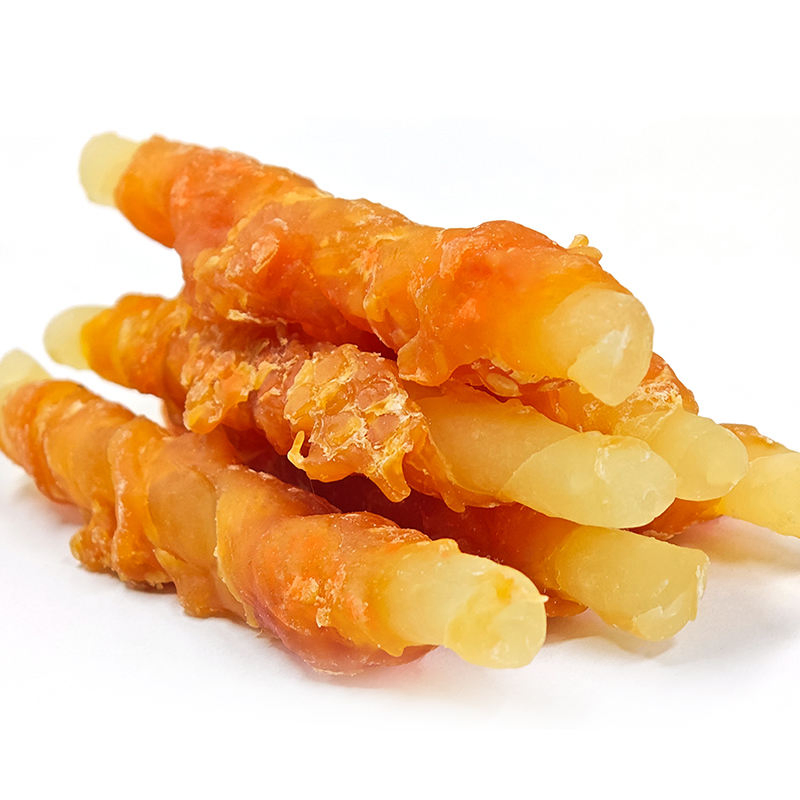 OEM Wholesale Dog Treats Calcium Supplement Roll Bite Glue Chicken Cowhide Meat Teeth Grinding Molar Stick Natural Dog Bone