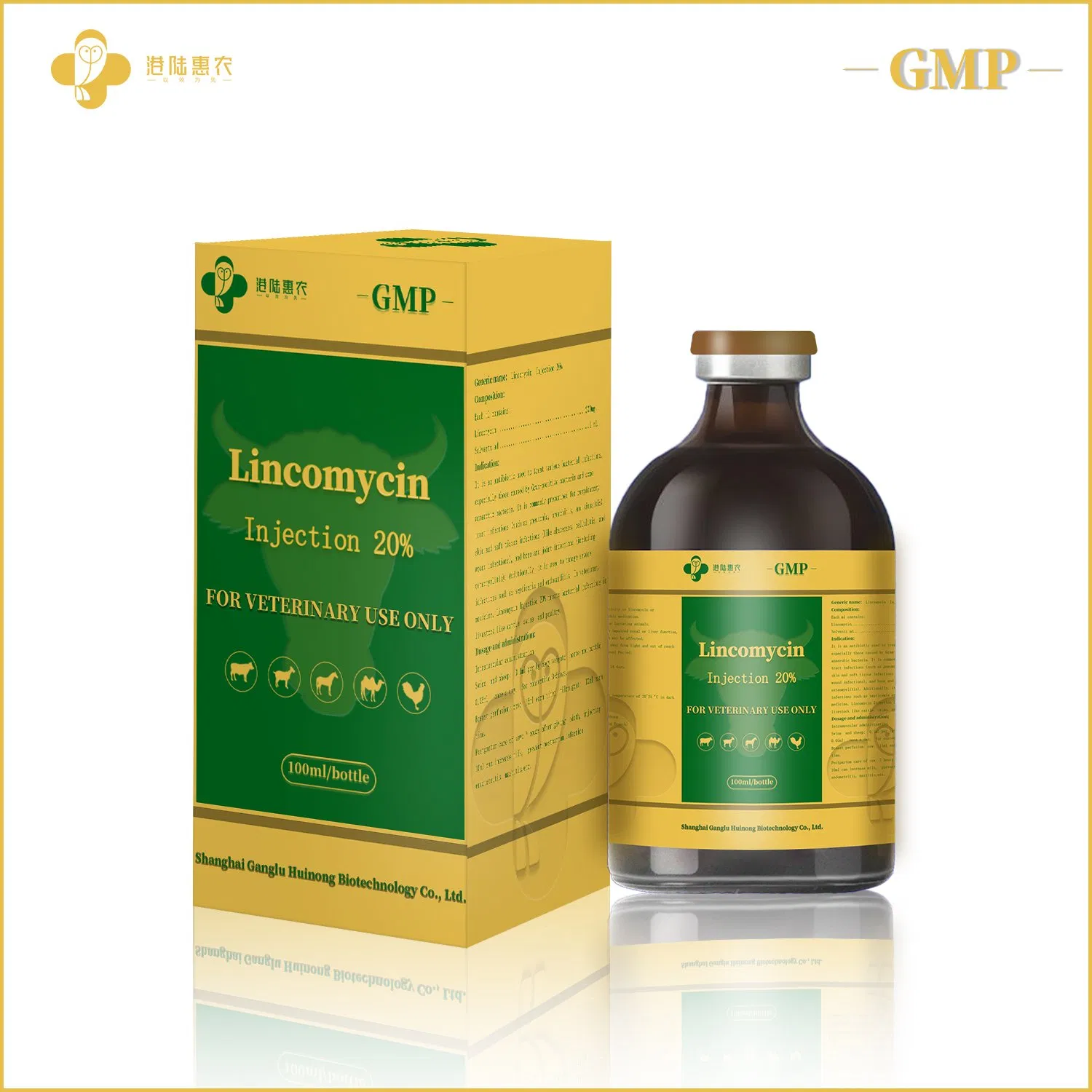 Wholesale Chinese Factory Veterinary Pharmaceutical Lincomycin Injection 10% 20% 30% Raw Material Chemical Antibacterial Medicine for Cattle Sheep Poultry