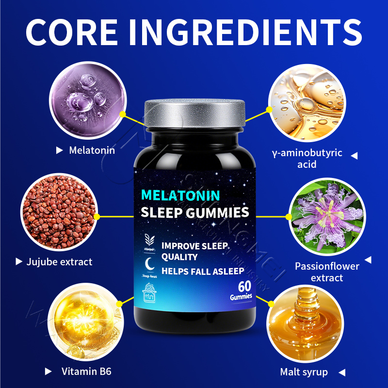 Sleep Aids Supplements for Fast Sleeping Deep Melatonin Sleep Gummies