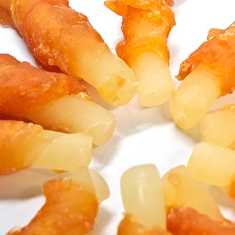 OEM Wholesale Dog Treats Calcium Supplement Roll Bite Glue Chicken Cowhide Meat Teeth Grinding Molar Stick Natural Dog Bone