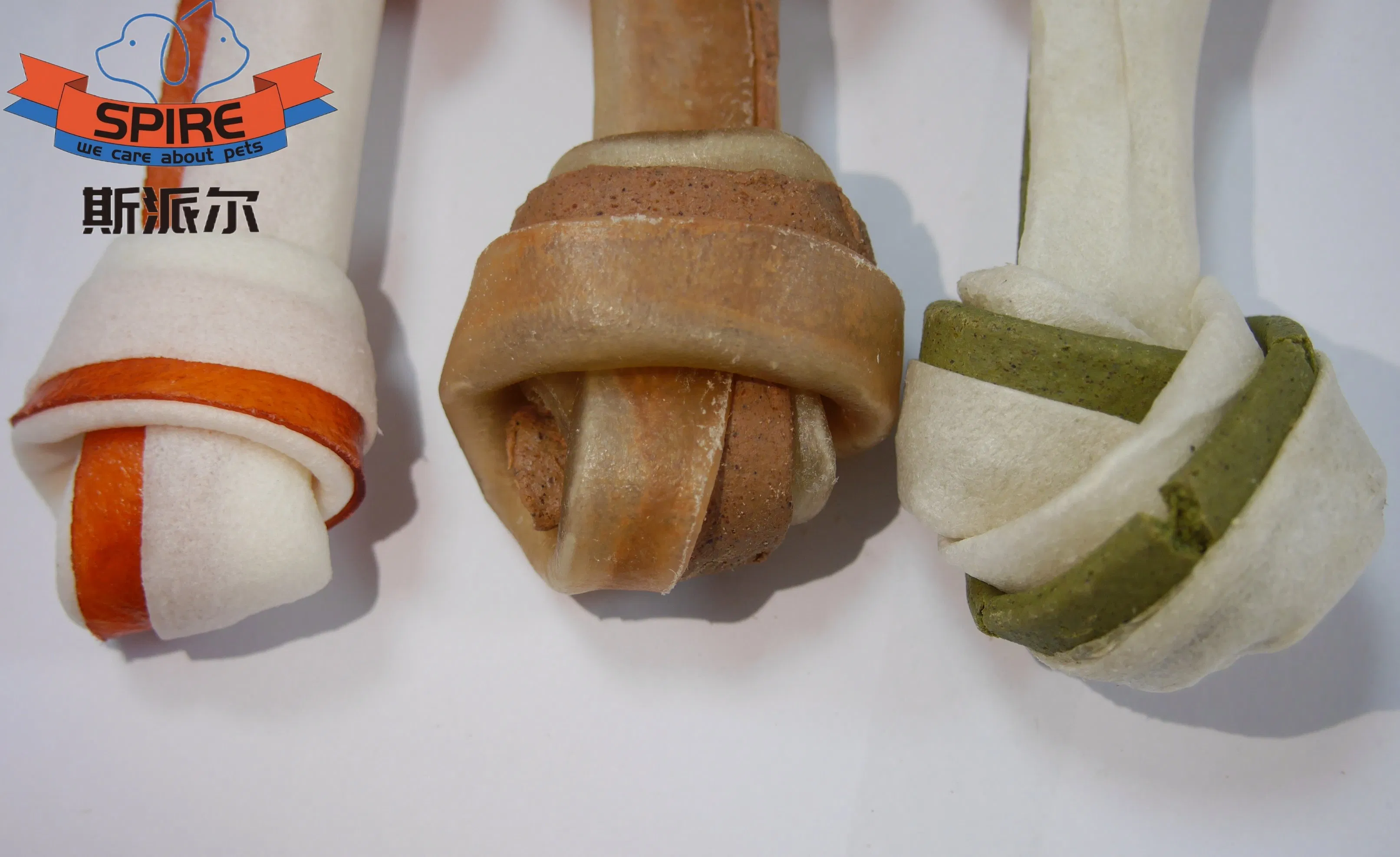 Pet Snack Product Manufacturer OEM Private Label Rawhide Knot Bone for Dog Food