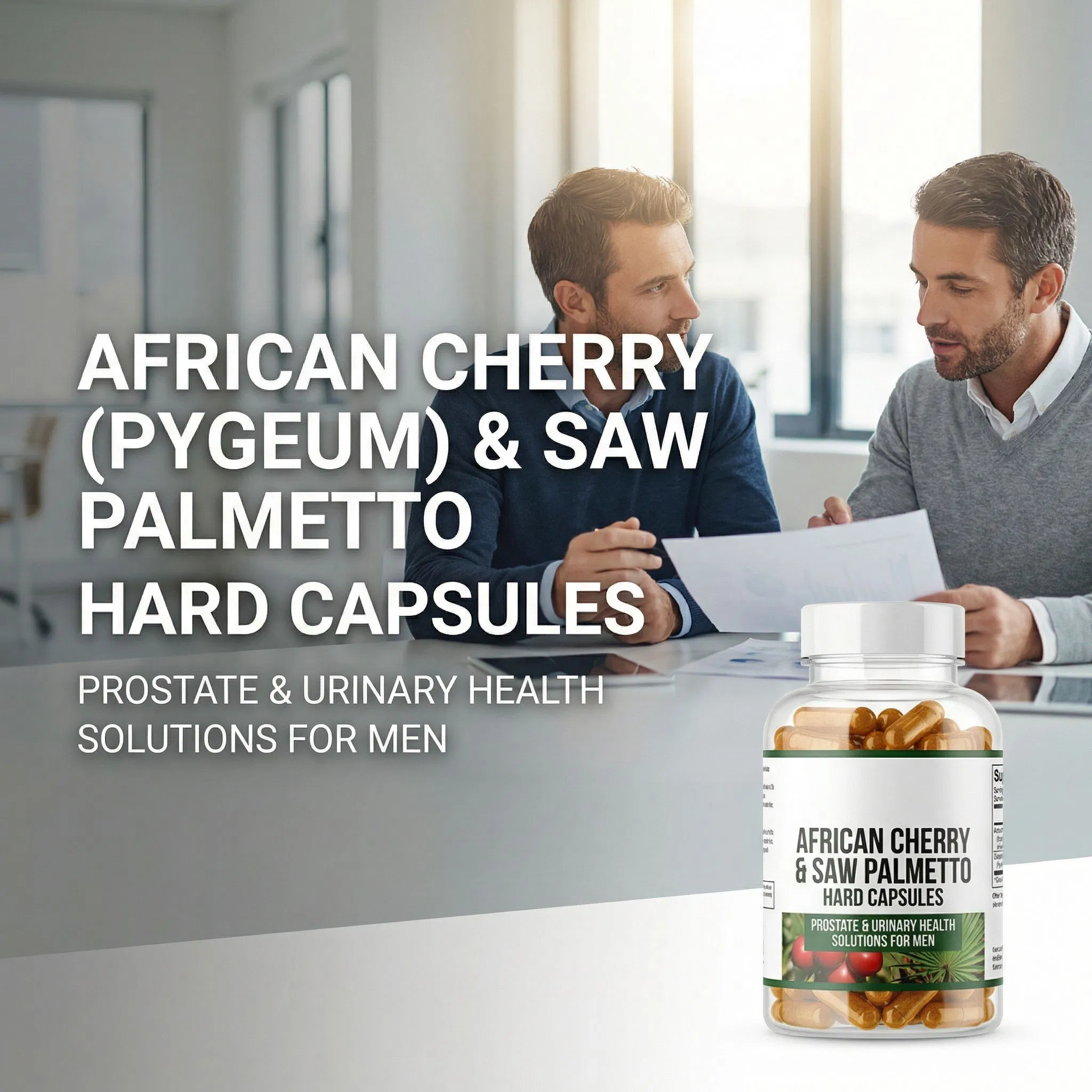 African Cherry (Pygeum) and Saw Palmetto Hard Capsules for Prostate &amp; Urinary Health