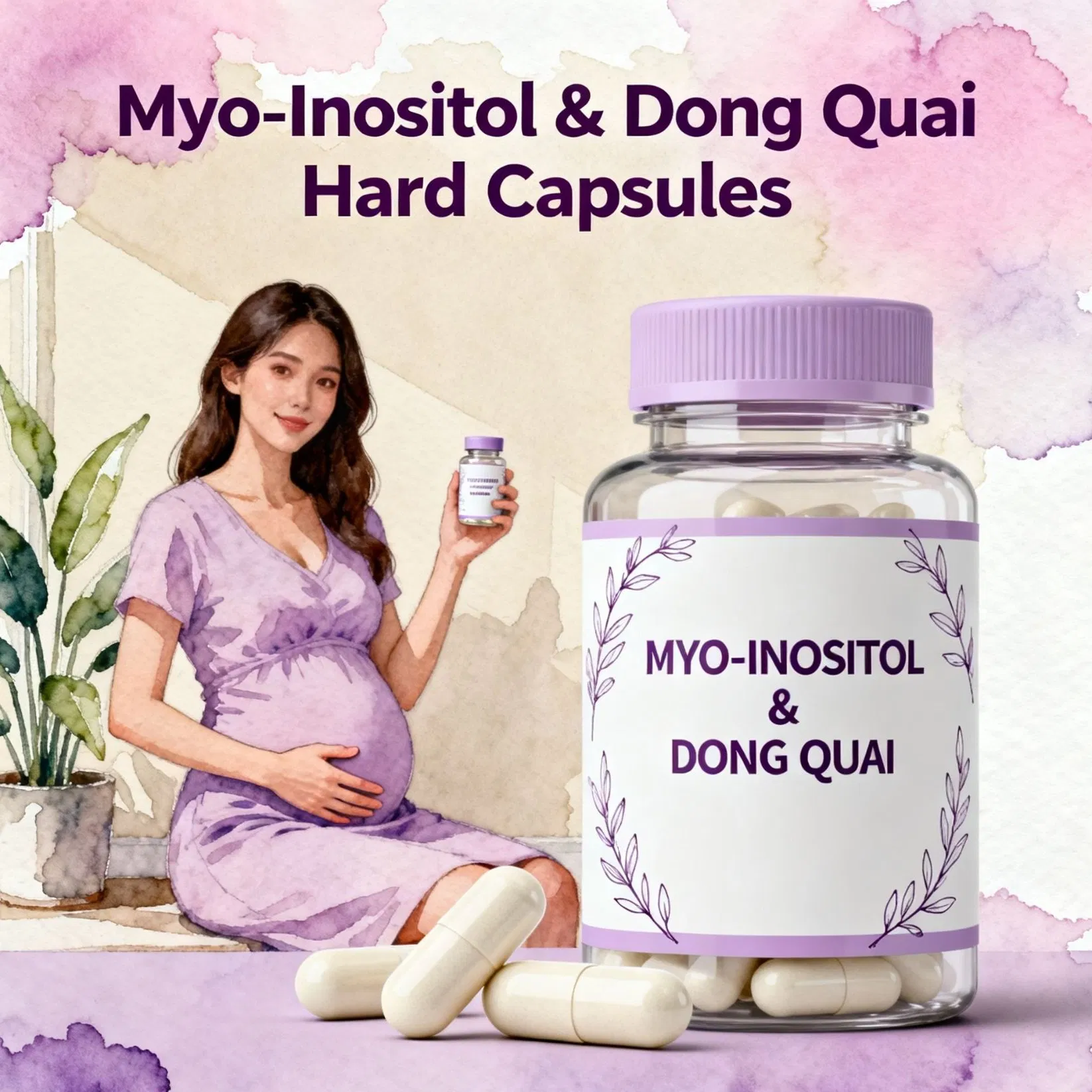 Black Cohosh and Red Clover Hard Capsules for Menopause Comfort &amp; Hormone Support