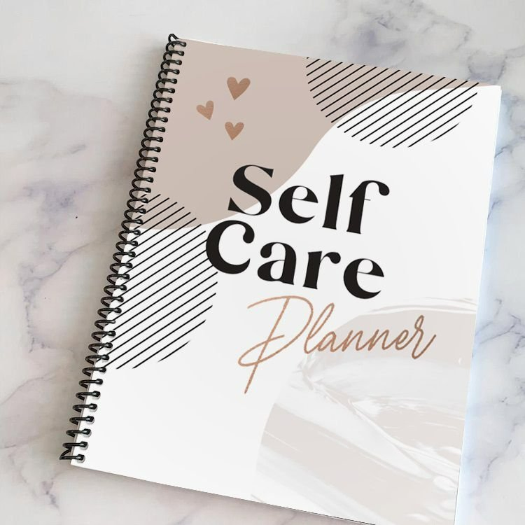 Self Care Positive Motivational Wellness Mental Health Journal Meal Planner Affirmation Notebook for Woman