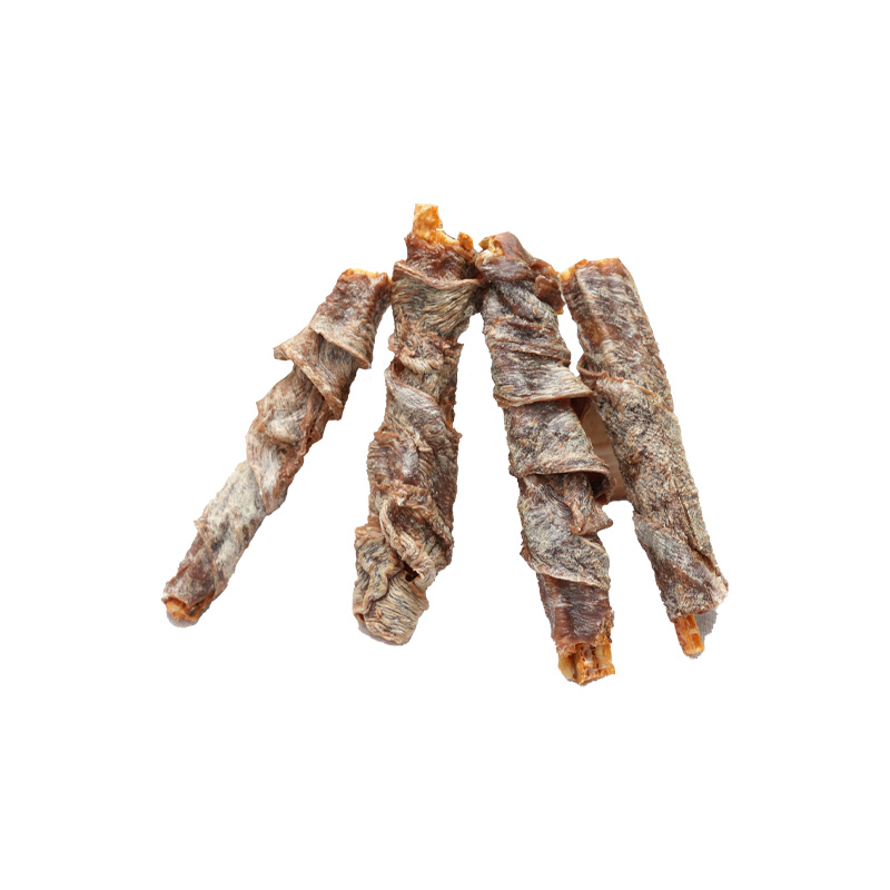 Dog Pet Snacks Teeth Grinding &amp; Cleaning Eel Bone Wrapped Duck Meat