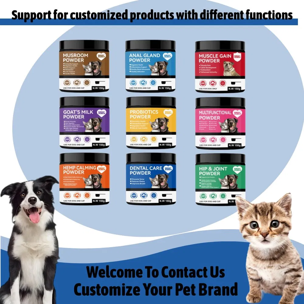 Wholesale OEM Pet Dental Powder Oral Care Supplement for Clean Teeth and Immune Support