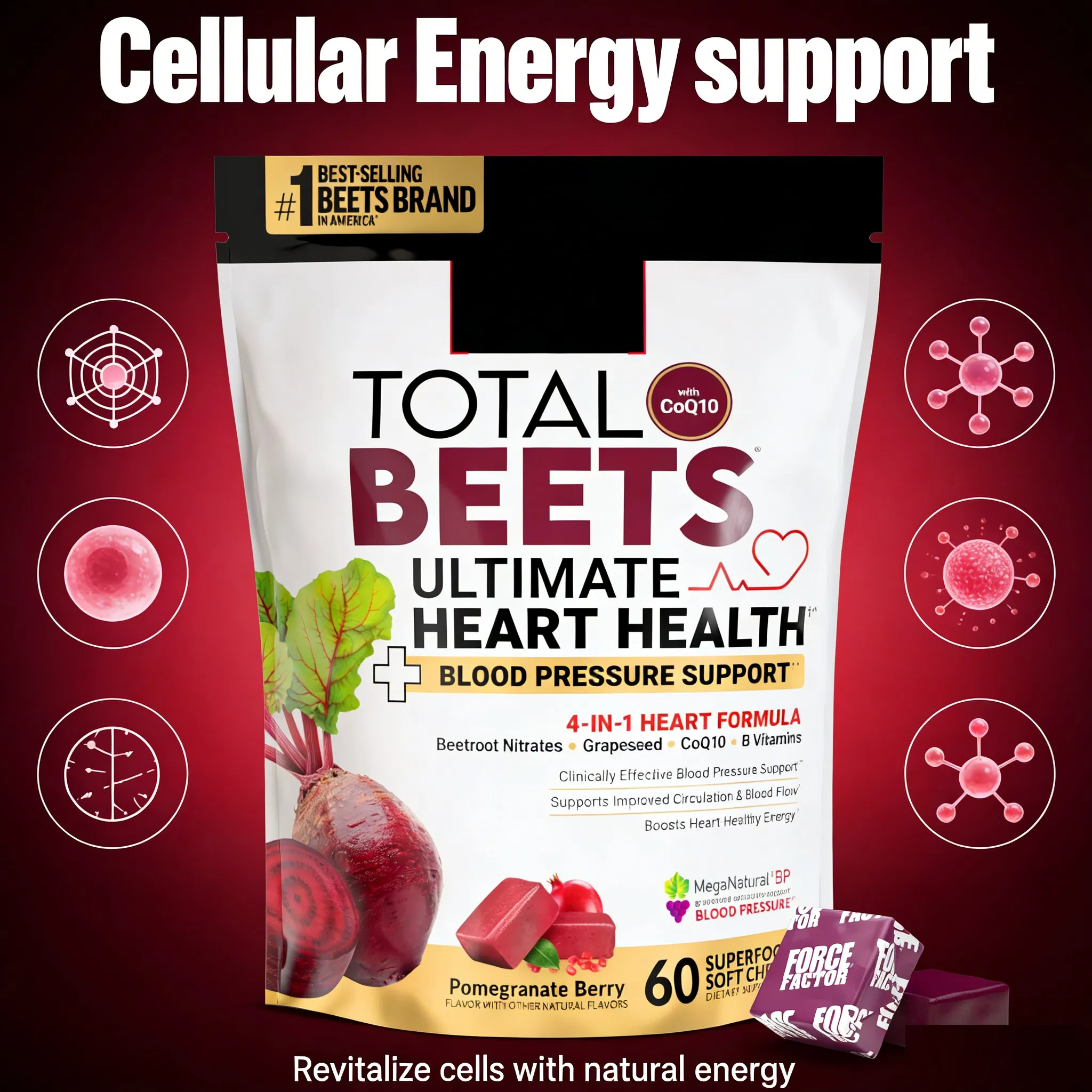 Supplement with Vegan Beet Root Gummies and Coenzyme Q10 Benefits