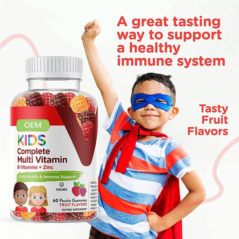 Kids Multivitamin Gummy Vitamin B Zinc Mineral Supplement Children Daily Dietary Supplement