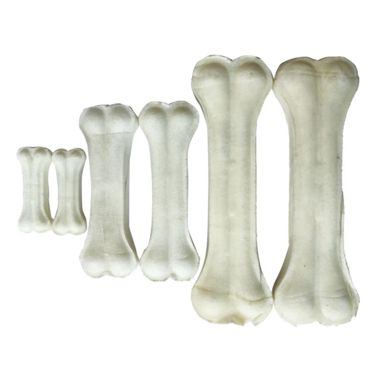 100% Rawhide Chewing Bones Pet Chews Natural Rawhide Knotted Bone