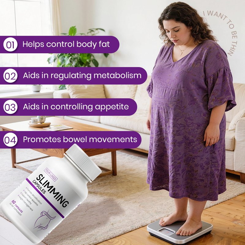 Natural Slimming Capsules 60 Vegan Capsules - 30 Servings Private Label Weight Management Supplement