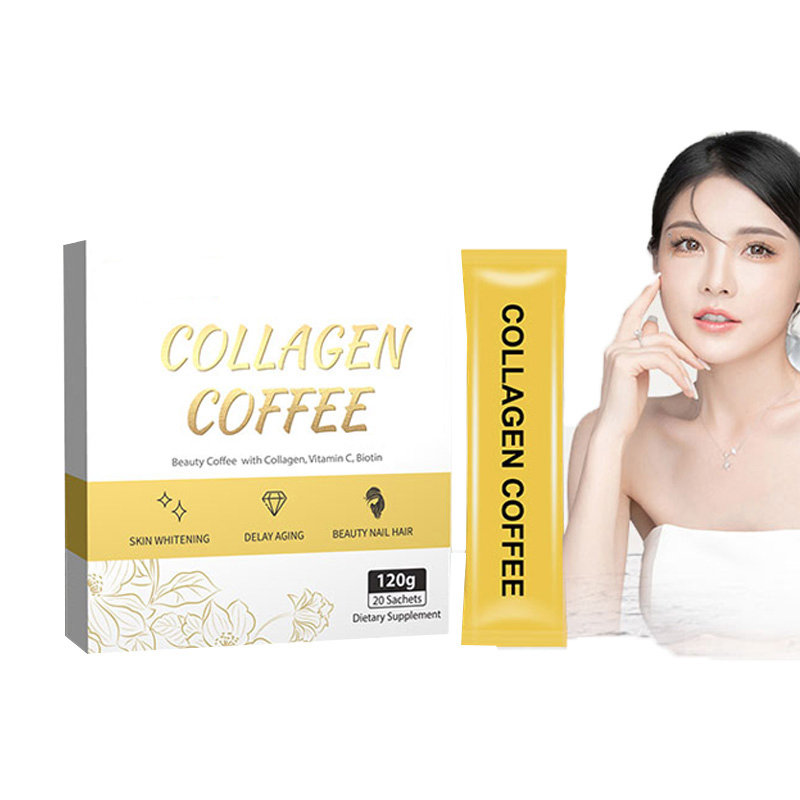 OEM/ODM Natural Wellness Supplements Skin Whitening Anti-Aging Collagen Coffee