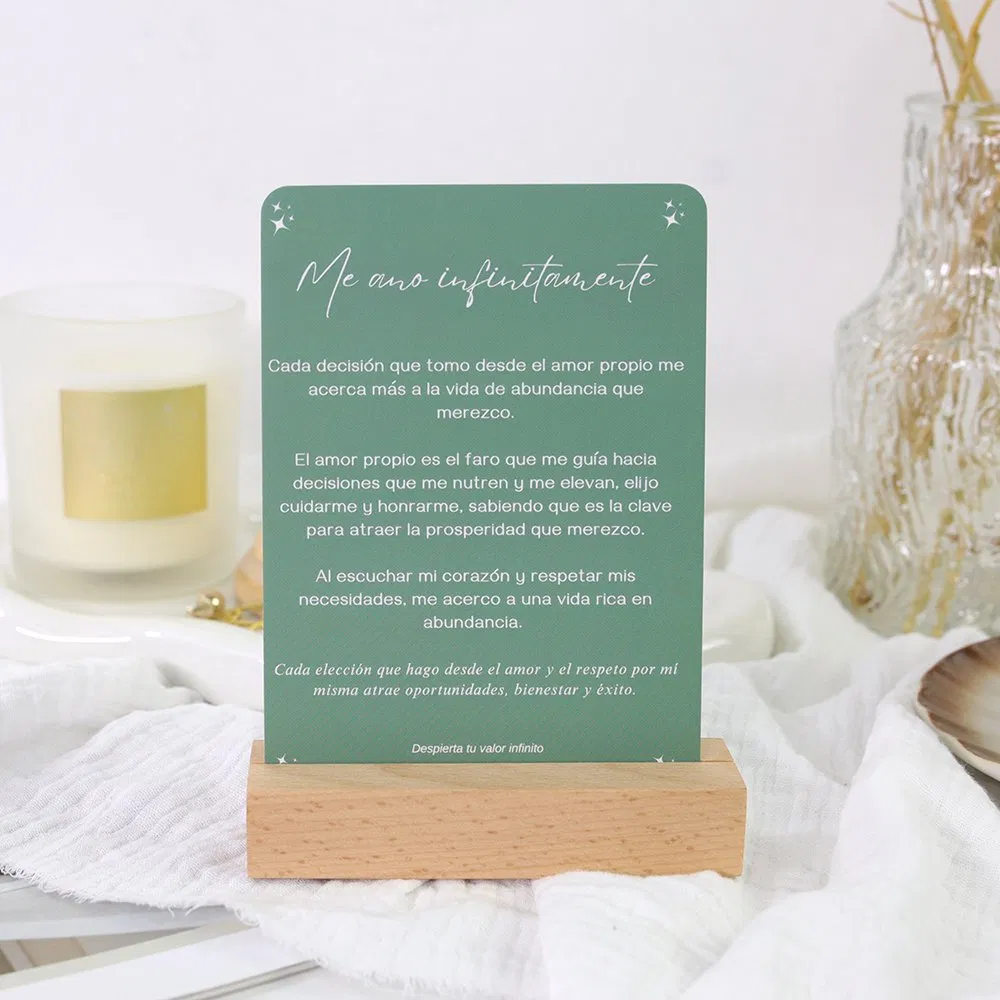 Custom Paper Mindful Mental Health Wellness Motivational Affirmation Card Deck Cards with Box