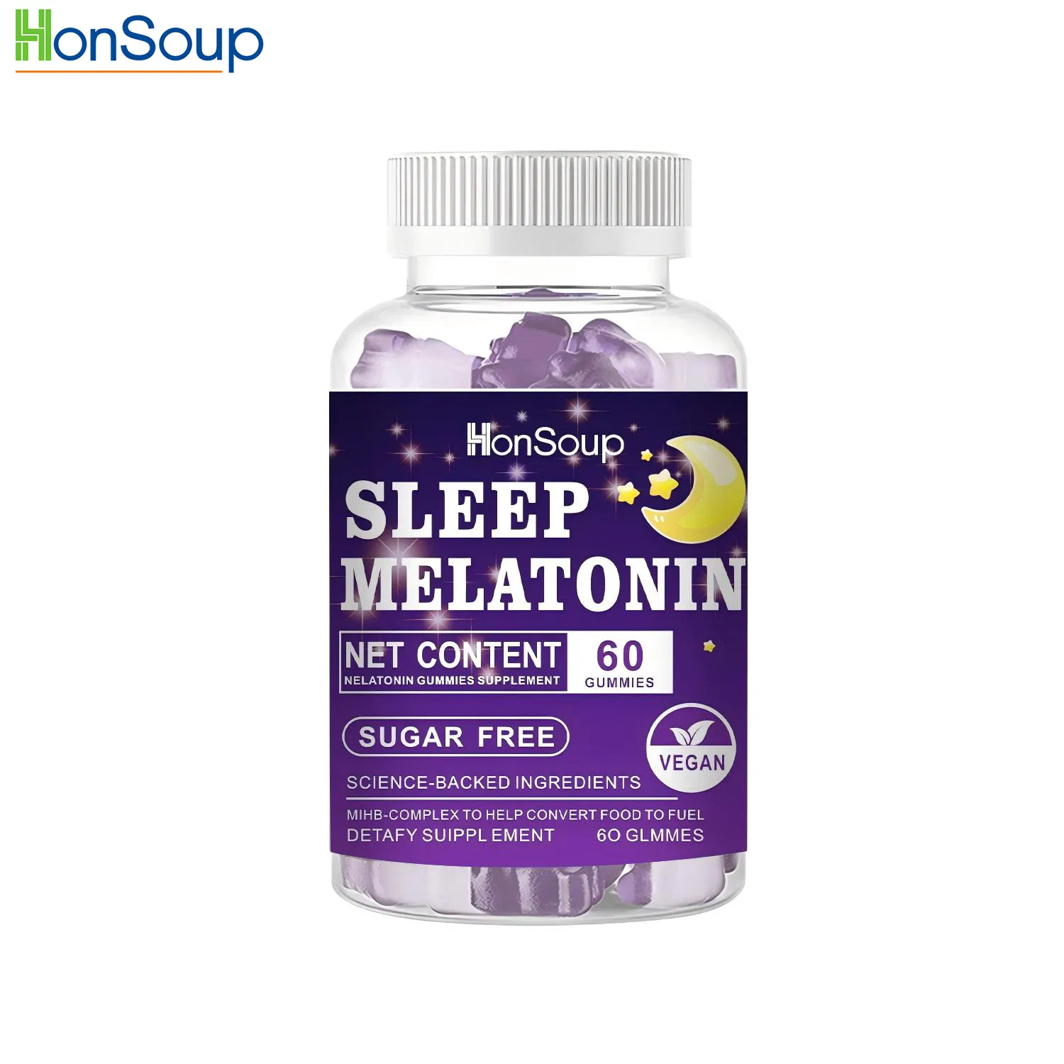 Fast Sleep Aid Natural Melatonin Gummies Nighttime Supplement