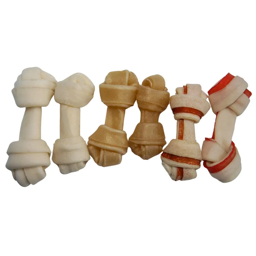 Pet Product Factory Natural Health Chew Beef Leather Knotted Bone Pet Treats