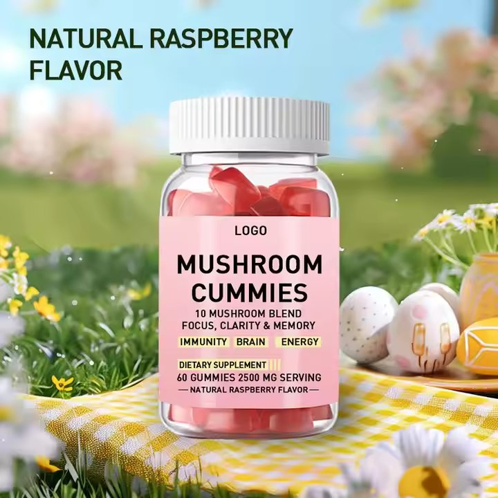 OEM Mushroom Composite Gummies Support Immune Health and Enhance Brain Memory Dietary Supplement Gummies