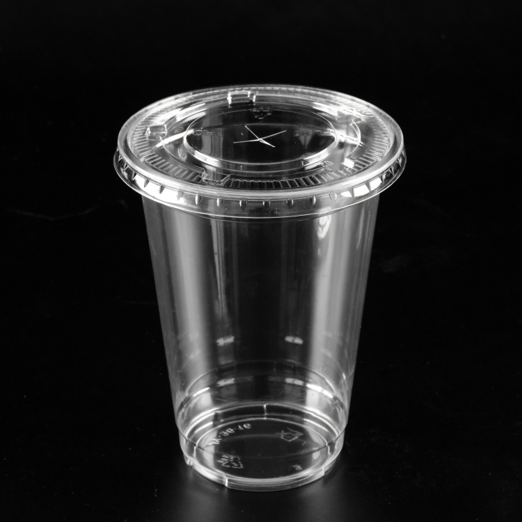 Wholesale Custom Logo Cold Drinking Clear Coffee Juice Disposable Plastic Pet Cup