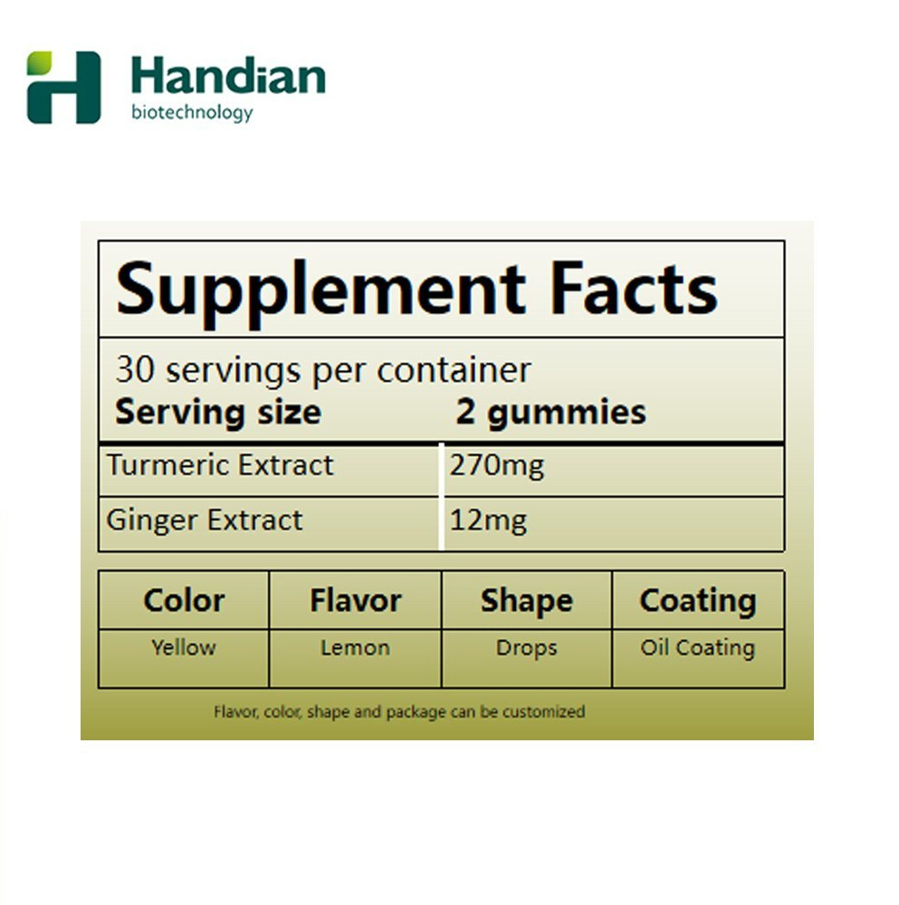 Pain Inflammation Relief Ginger Joint &amp; Weight Health Vitamin Turmeric Curcumin with Ginger Gummies
