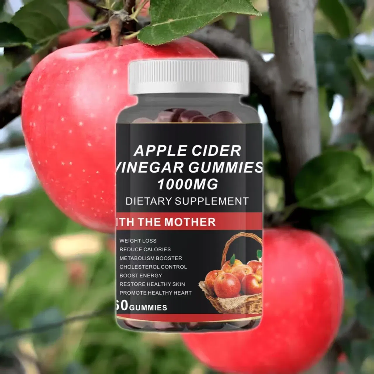 OEM Apple Cider Vinegar Gummies Balance Blood Sugar Aid Detox Dietary Supplement Weight Loss