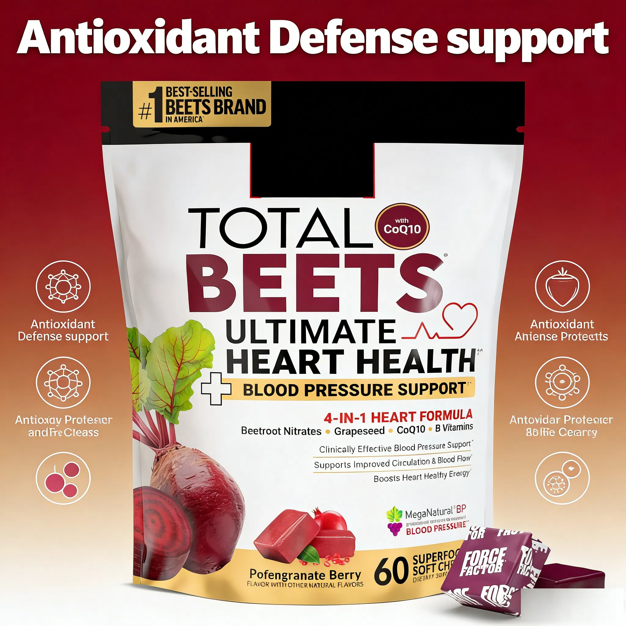 Supplement with Vegan Beet Root Gummies and Coenzyme Q10 Benefits