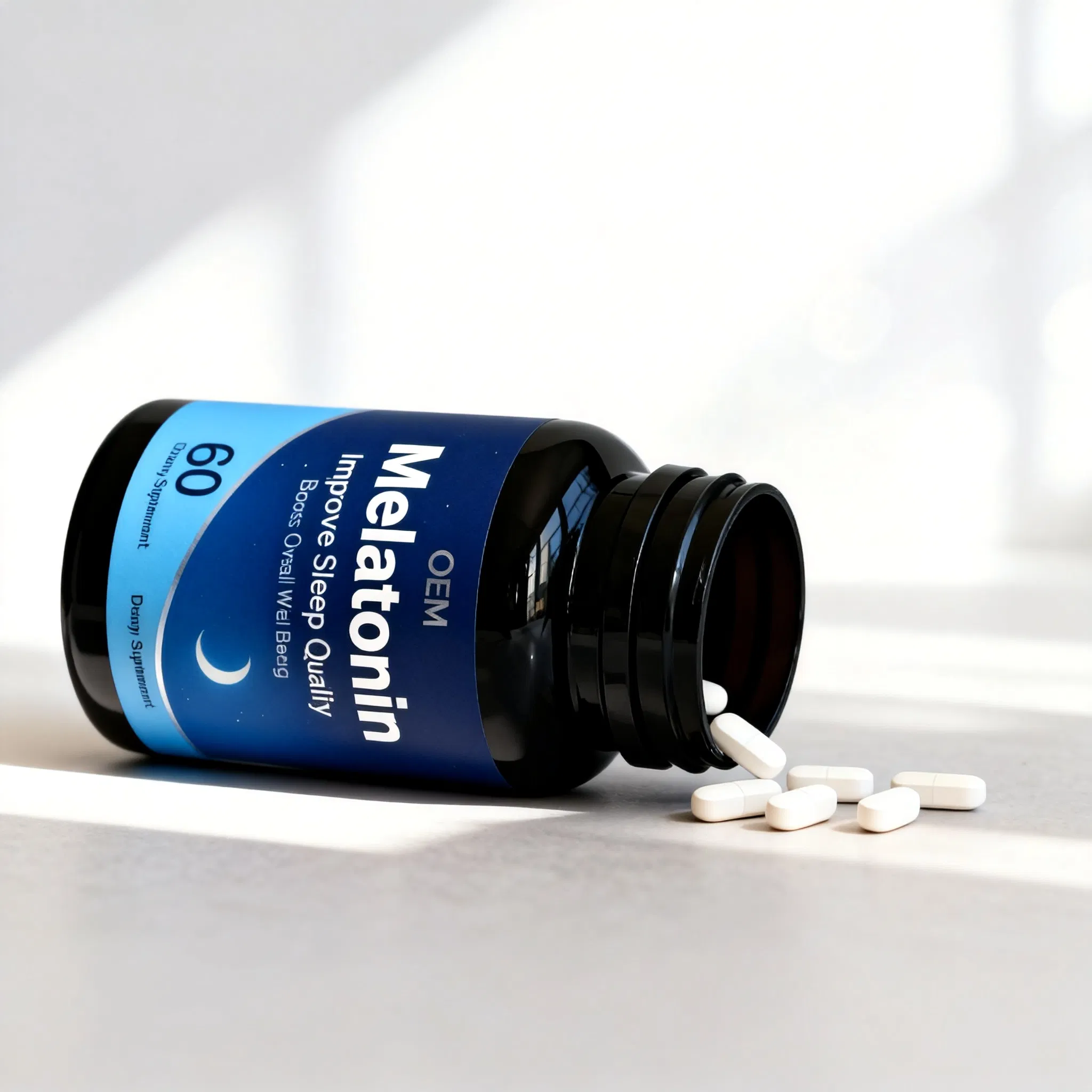 Elatonin Tablets for Jet Lag Support Travel Sleep Aid Supplements OEM