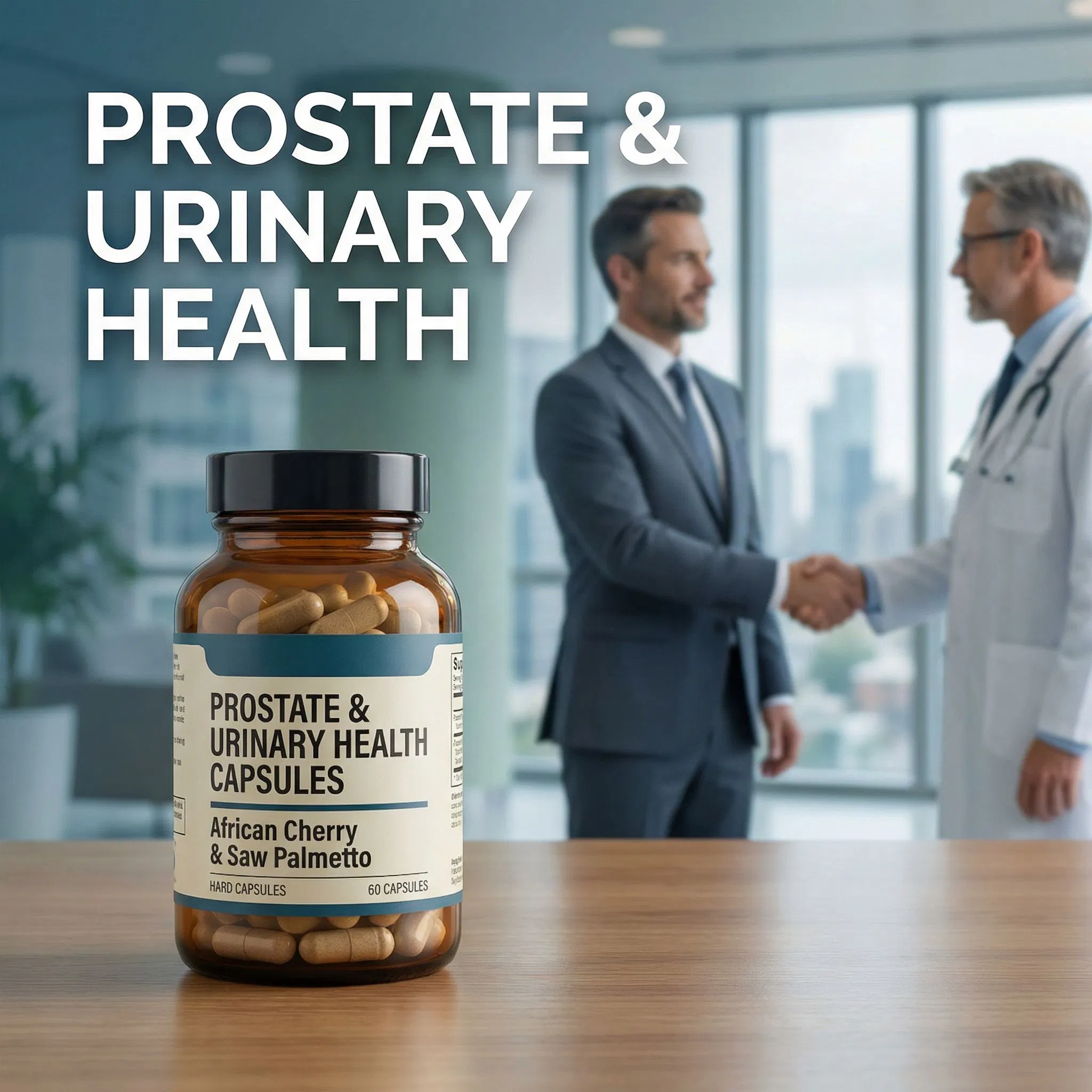 African Cherry (Pygeum) and Saw Palmetto Hard Capsules for Prostate &amp; Urinary Health
