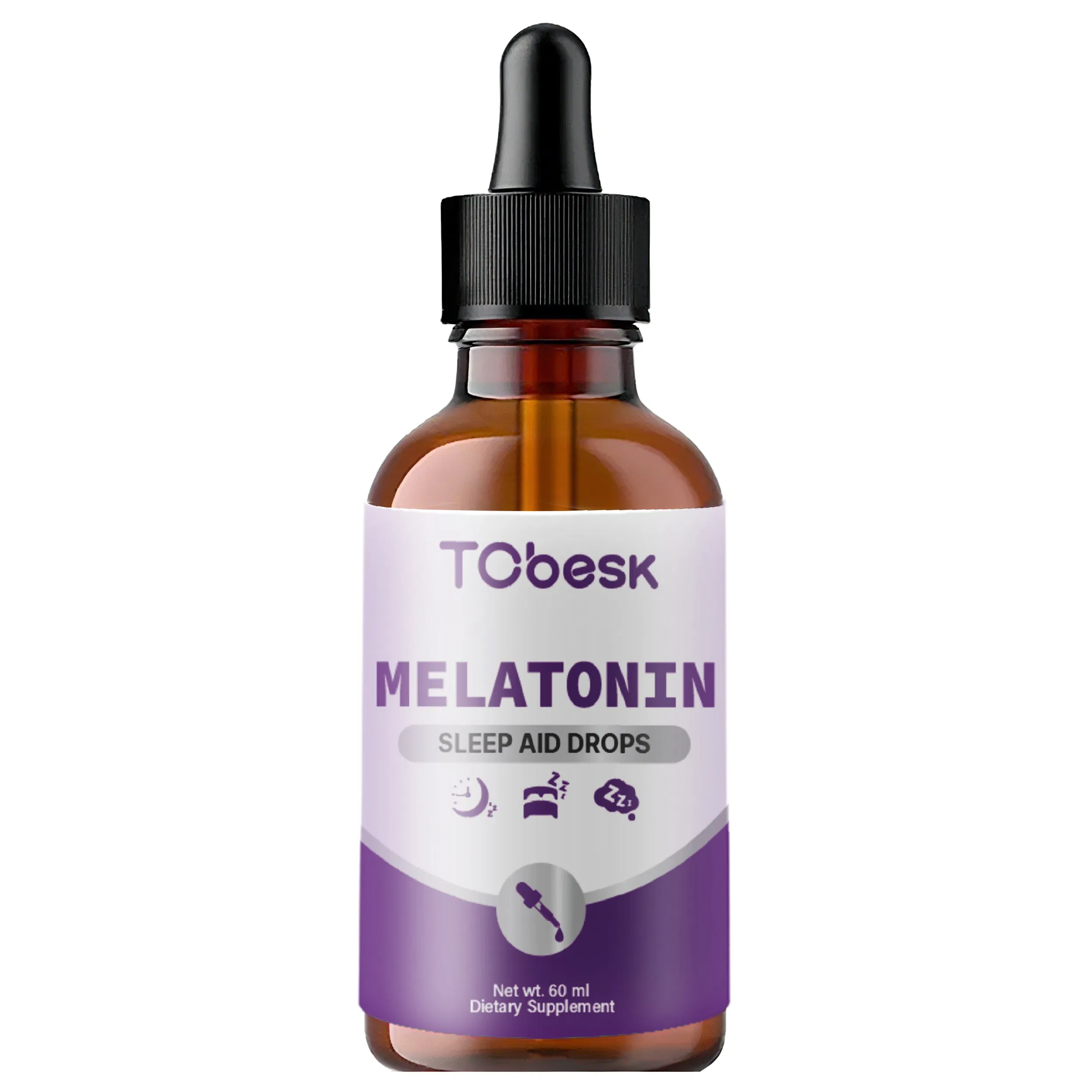100% Drug-Free Tcbesk Melatonin Sleep Aid Drop Restful Sleep Promotion Dietary Supplements