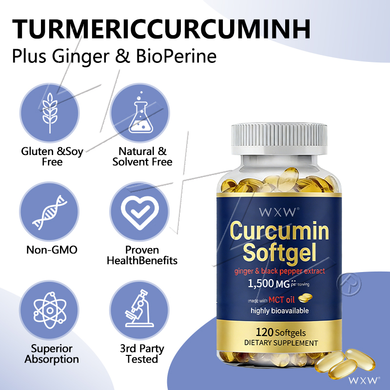 Natural Anti-Inflammation Curcumin Softgels for Effective Pain Relief