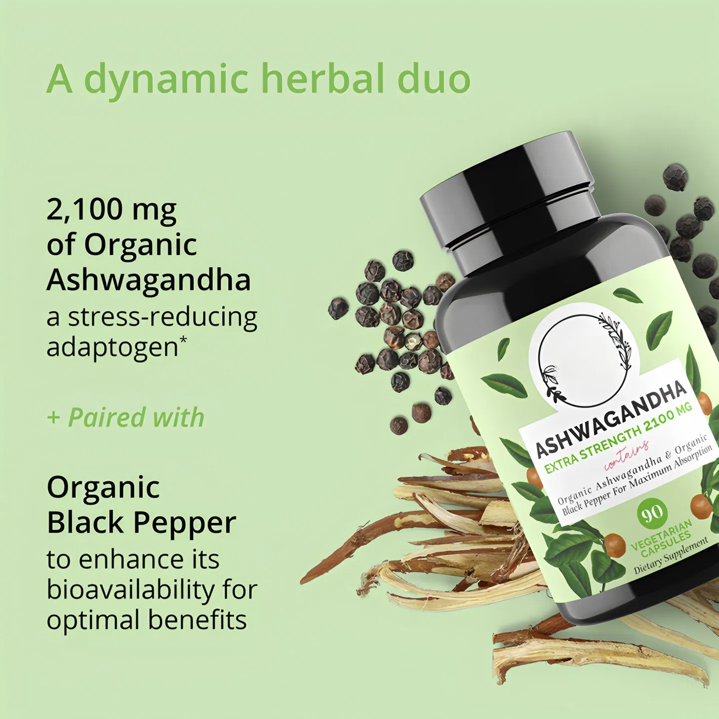 OEM/ODM Private Label Vegetarian Ashwagandha Gum 3000mg Sleep Aid Pills Stress Reduction Energy Supplement