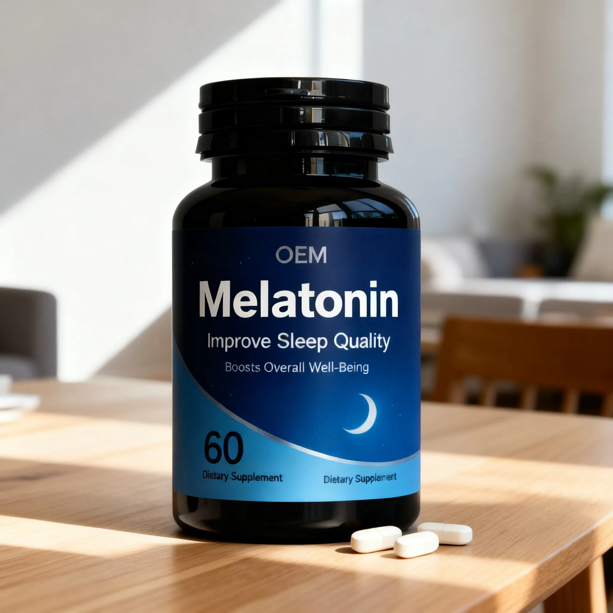 Elatonin Tablets for Jet Lag Support Travel Sleep Aid Supplements OEM