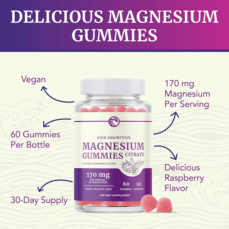 Nurturing Digestive Health High Absorption Function of Vitamin Gummy Magnesium