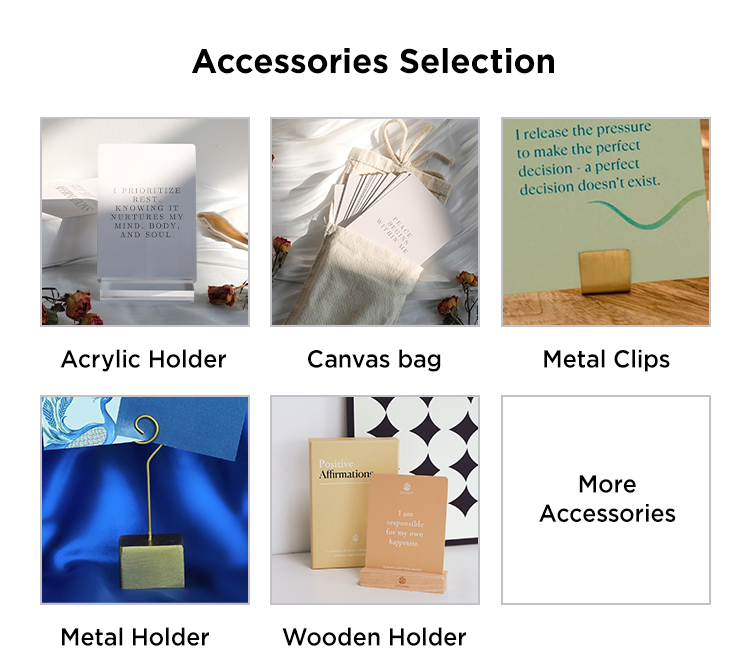 Custom Paper Mindful Mental Health Wellness Motivational Affirmation Card Deck Cards with Box