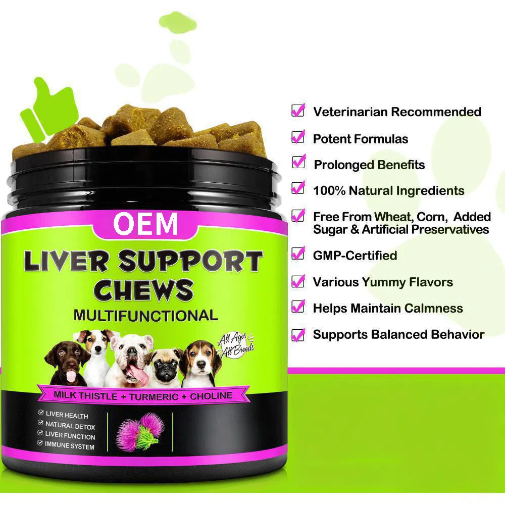 Pet Liver Support Supplements Natural Detox Healthy Liver Function Support Chews