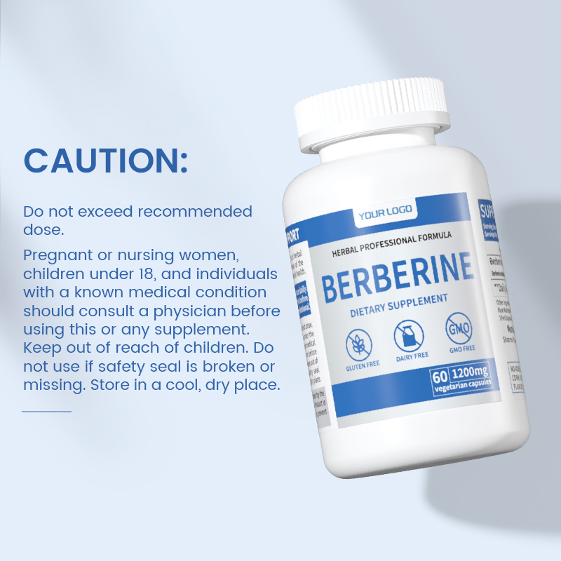 Premium Supplement for Blood Sugar Control &Colon Sensitivity 1200mg Berberine HCl Capsules Gut Flora &amp; Weight Management 30 Day Supply Berberine