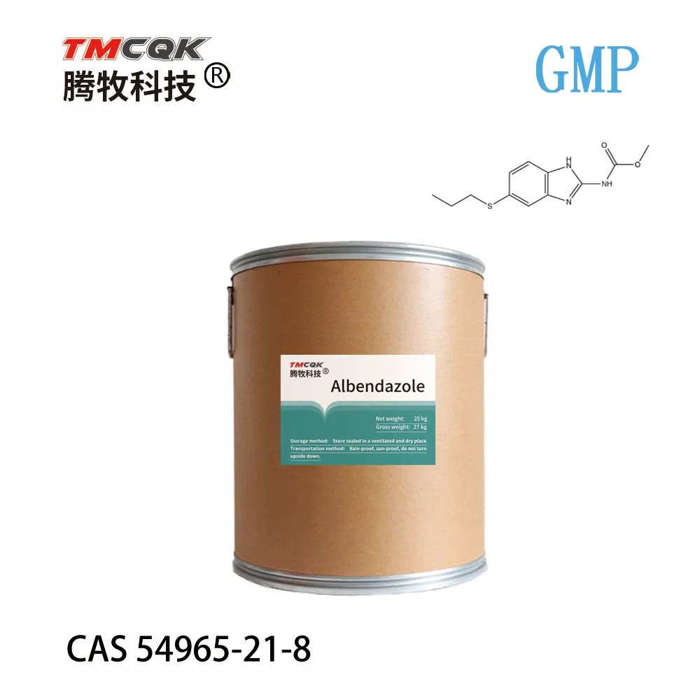 High Quality Veterinary Medicine Anthelmintic API Albendazole Raw Material Powder CAS 54965-21-8, Antiparasitic for Pigs, Cattle, Sheep and Poultry