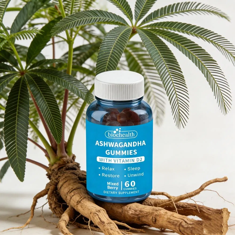 Ashwagandha Mood Gummies with Magnesium Melatonin Free Sleep Support Stress Relief Natural Sleep Aid Ashwagandha Root Supplement