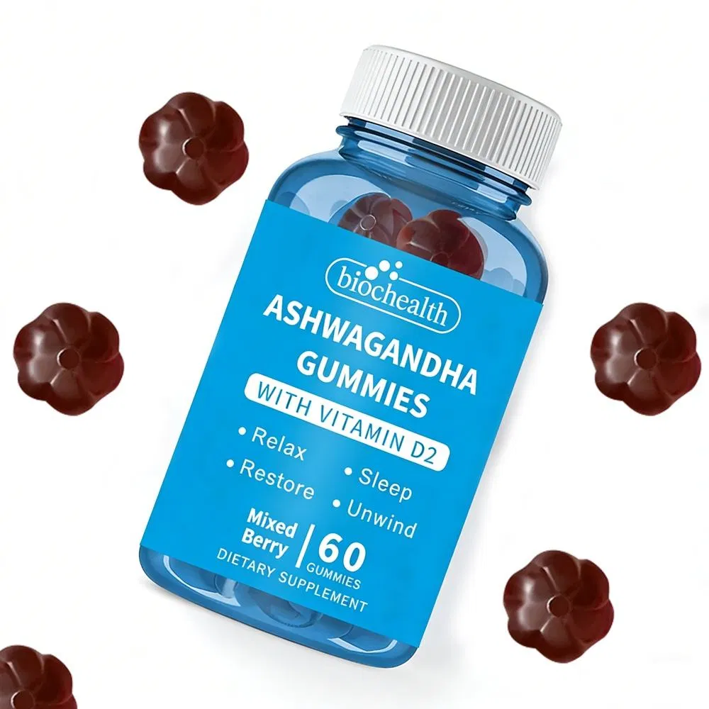 Ashwagandha Mood Gummies with Magnesium Melatonin Free Sleep Support Stress Relief Natural Sleep Aid Ashwagandha Root Supplement