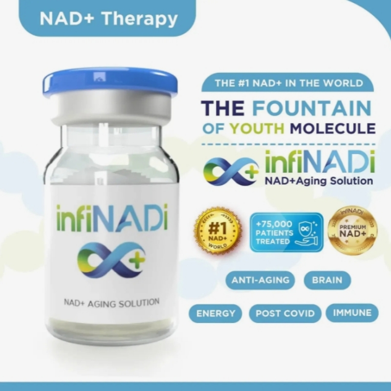 Most Popular Infinadi Nad + Powerful Anti-Aging, Brain Health, Metabolic Function, Immune Support and Improved Welfare Natural Therapy Has No Side Effects