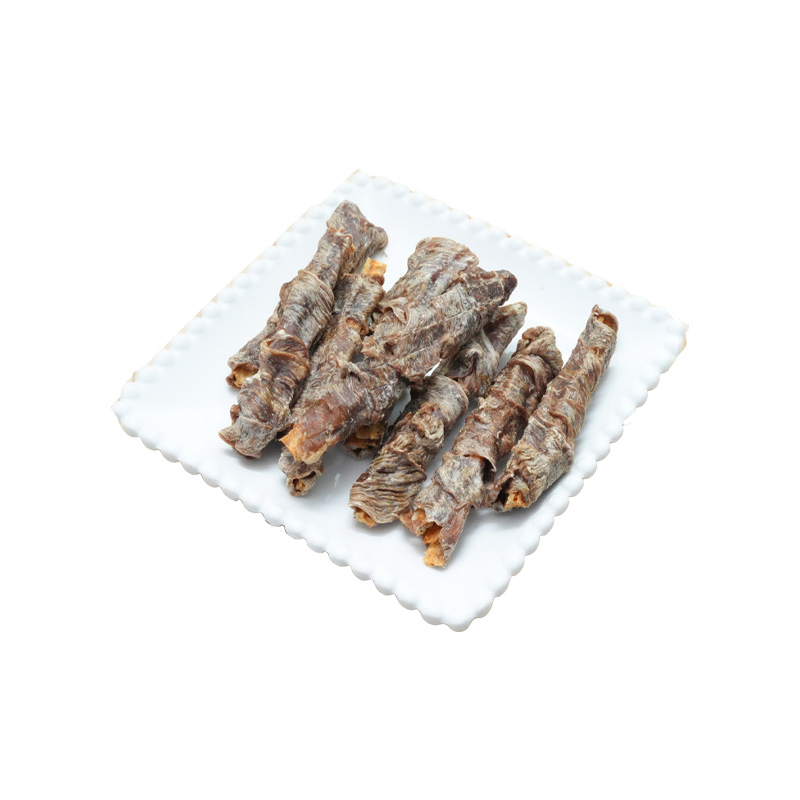 Dog Pet Snacks Teeth Grinding &amp; Cleaning Eel Bone Wrapped Duck Meat