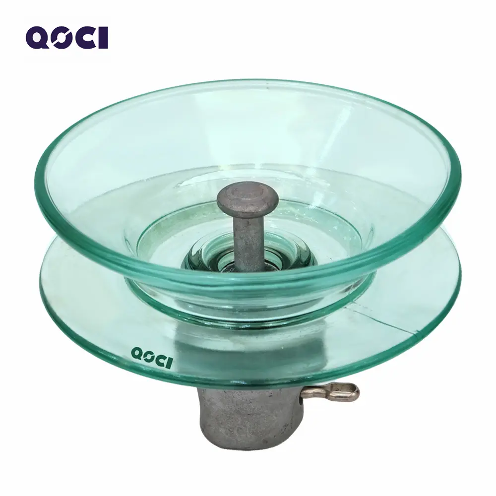 China U300BD High Voltage Cap and Pin Type Anti-Fog Glass Isolator Toughened Double Shed Glass Electric Insulator Manufacturer, Suppliers