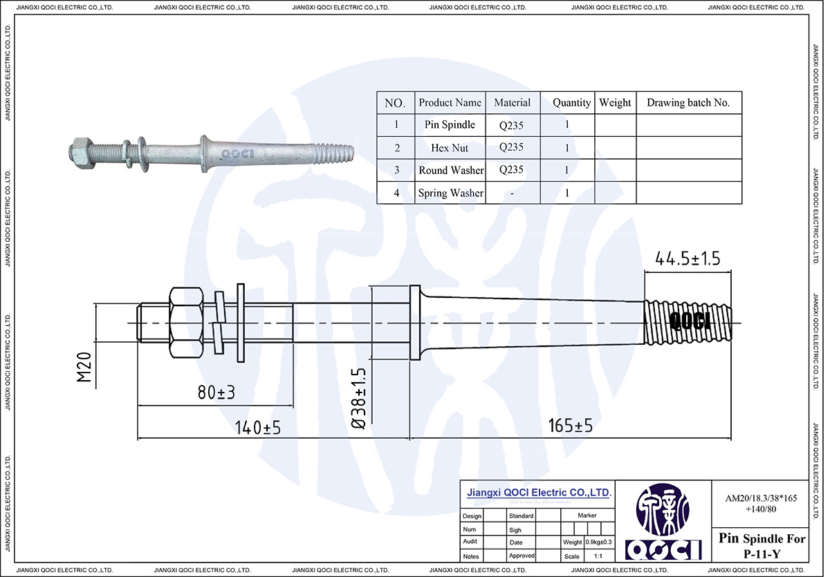 PIN SPINDLE FOR P-11-Y-1