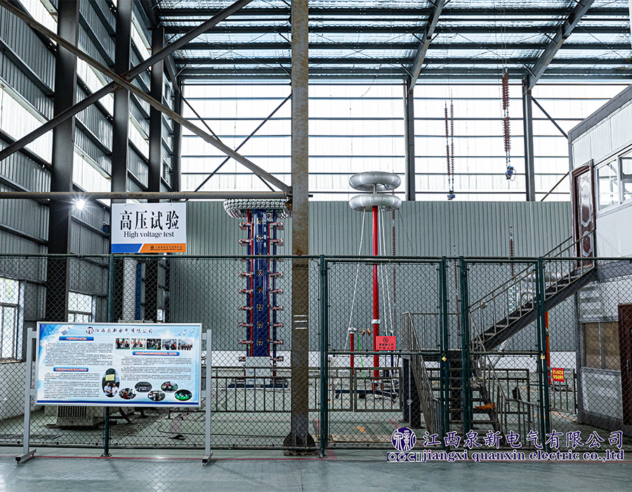 High voltage electrical test for glass suspension insulators QOCI Quality Control