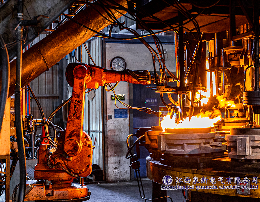Forming press machine for glass insulator disc production QOCI Electric