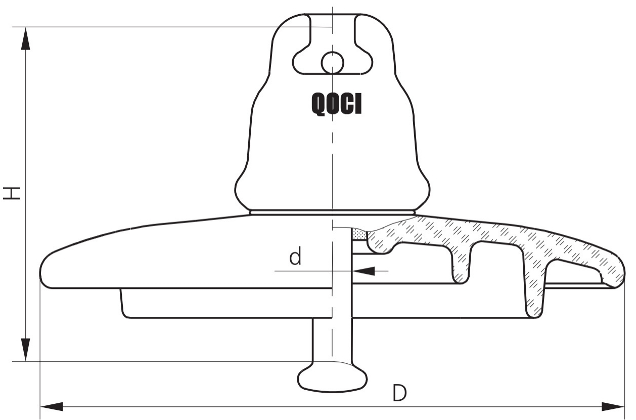 PS-70E Toughened Suspension Glass Insulator