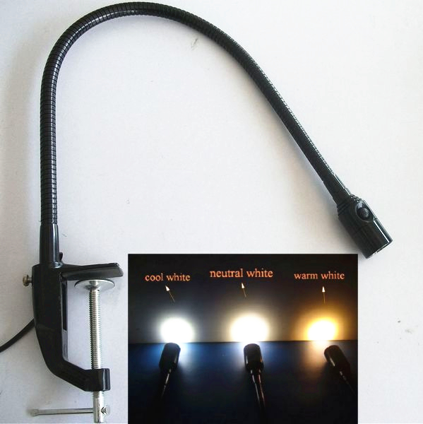 GOOSENECK ARM 1W LED CLIP DESK LAMP